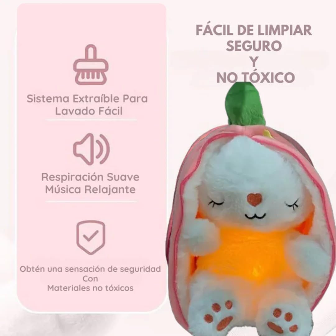 Peluche de conejo con respiración y sonido